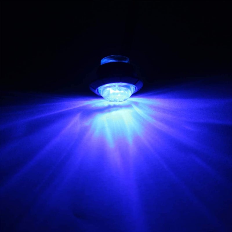 FXC 10x 3/4" Round LED Clearence Light Front Rear Side Marker Indicators Light for Truck Car Bus Trailer Van Caravan Boat, Taillight Brake Stop Lamp (Blue, 12V) - Image 3